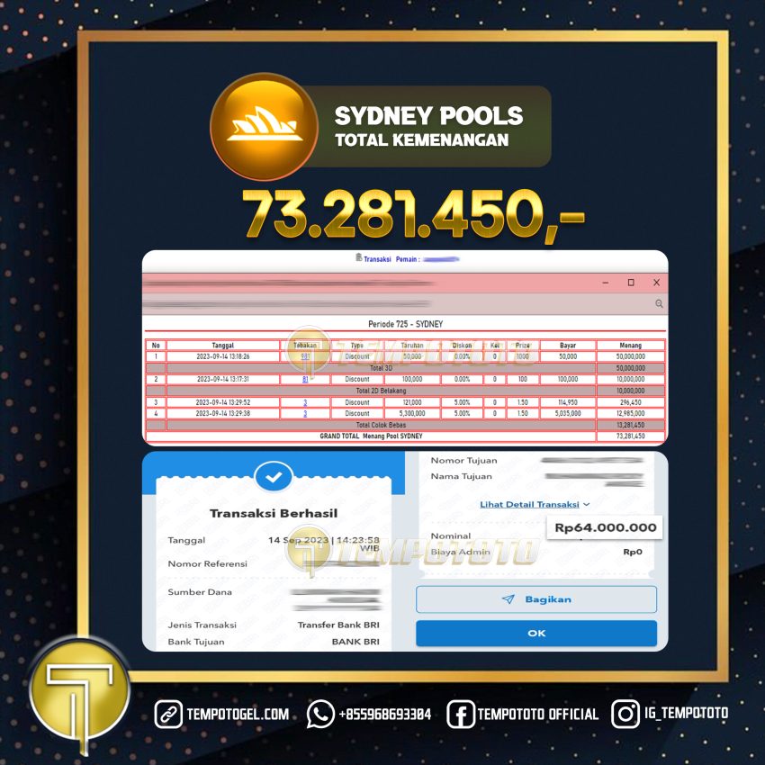 BUKTI JACKPOT TEMPOTOTO TOGEL